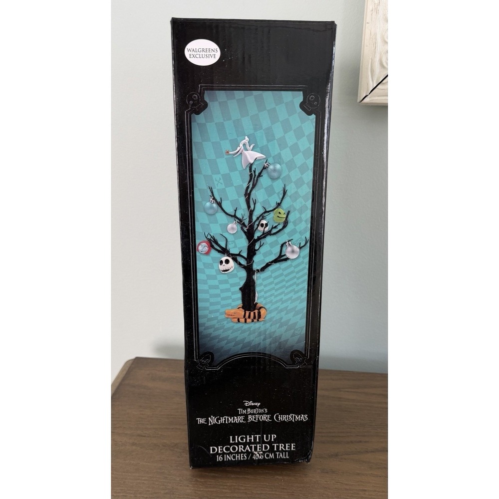 Disney Nightmare Before Christmas Jack Skellington Light Up Tree 16in‎ Decor